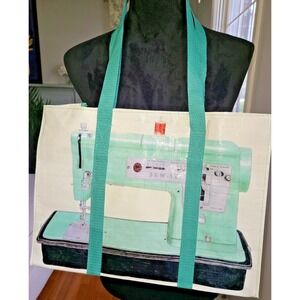 NWOT Blue Q Reusable Shoulder Tote Bag Carry Everywhere Bag Hefty Zipper, Sew-It